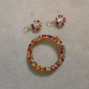 Gorgeous Cristal Bracelet & Earrings Set